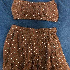 Crop top and skort set